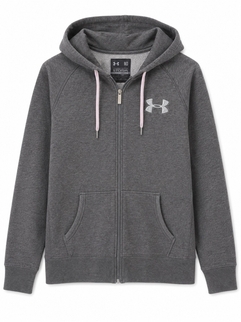 Women’s med. Under Armour Charcoal Gray Full Zip Hoodie